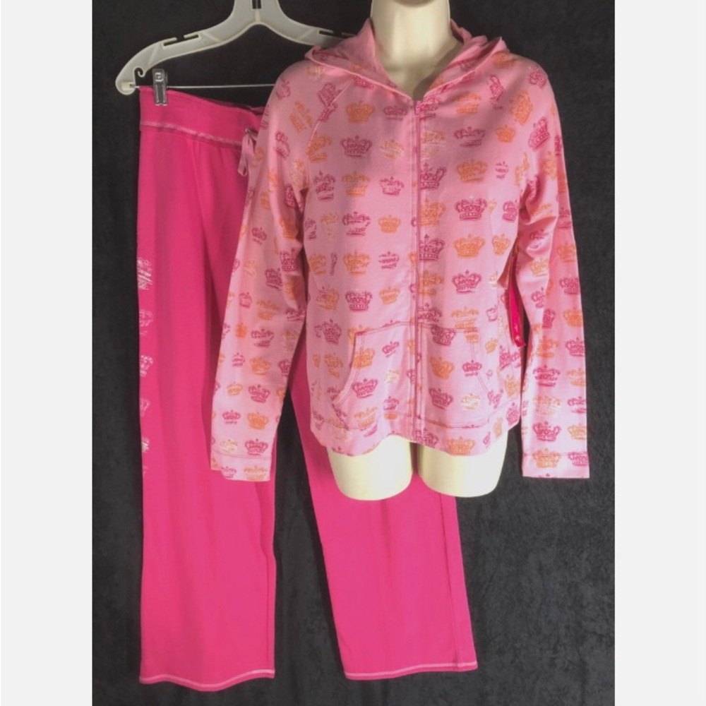 JENNI by Jennifer Moore 2 pc set NEW sz M Knit Hoodie Top Wide Leg Sweat Pants